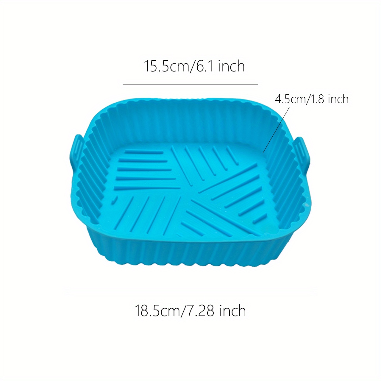 High Temperature Resistant Silicone Air Fryer Baking Pan With Easy Clean  Grease Trap And Non-Stick Mat