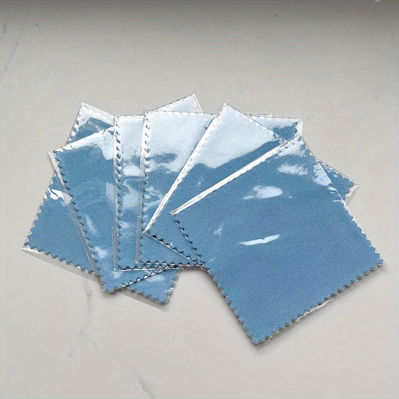 5pcs/set Suede Silver Cleaning Cloth For Jewelry Maintenance