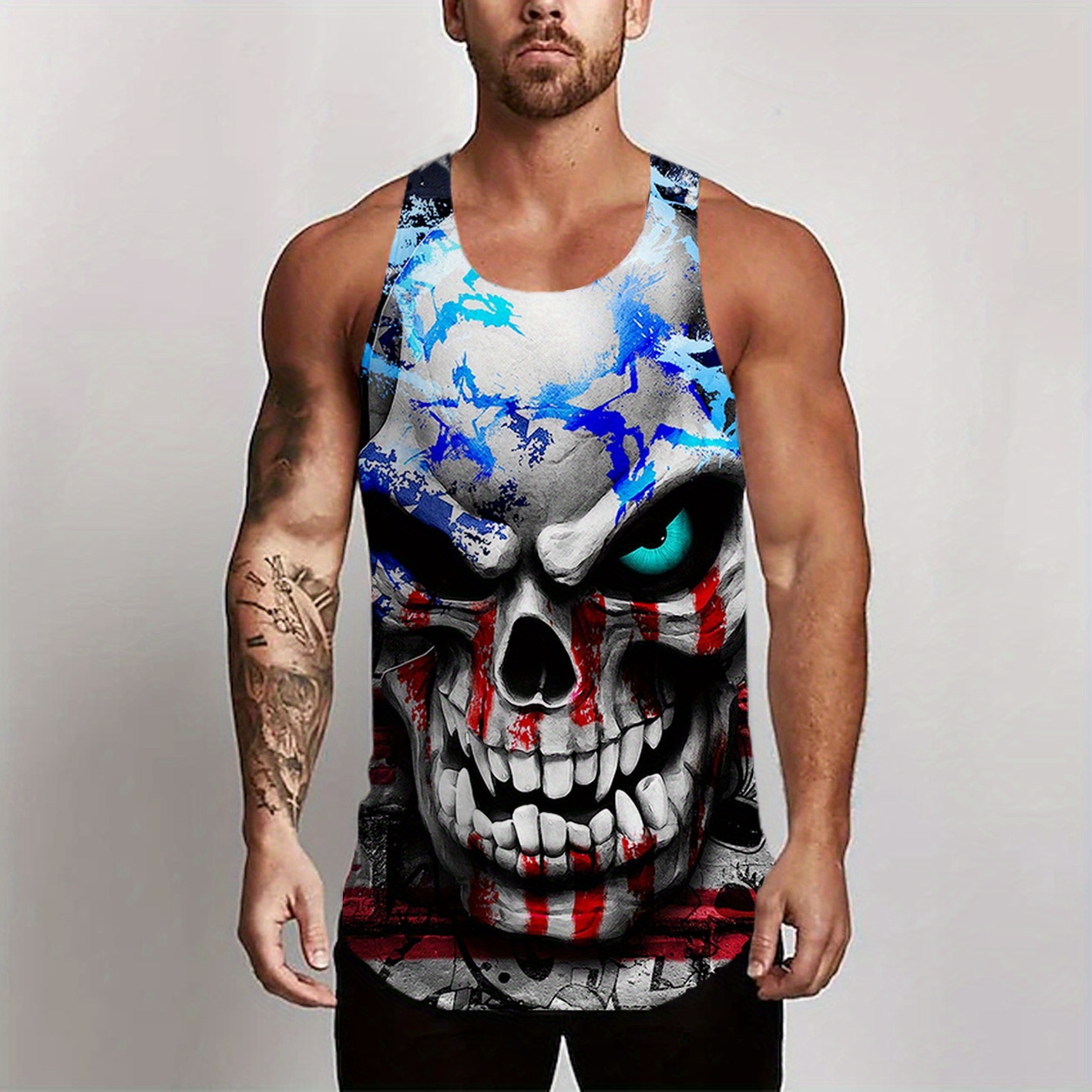 Space Administration Print A-shirt Tanks, Men's Singlet, Sleeveless Tank  Top, Lightweight Active Undershirts, For Workout At The Gym, Bodybuilding,  And As Gifts - Temu