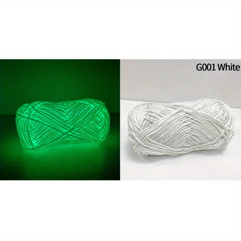 Glow in the Dark Yarn Polyester Luminous Yarn Glowing 2mm for Hand Knitting  NEW