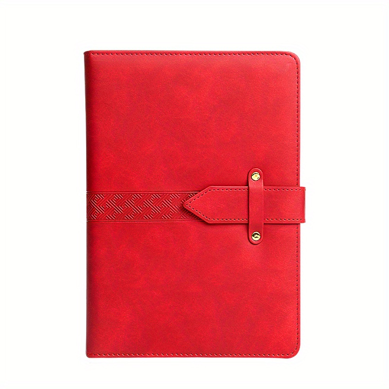 Wholesale Handmade Leather Journal,Snap Button Checkered A7 Binder