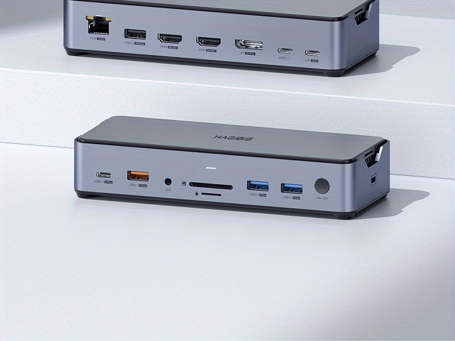 Hagibis USB-C Hub with Dual Hard Drive Enclosure, Type-C Docking Station  for Mac Mini