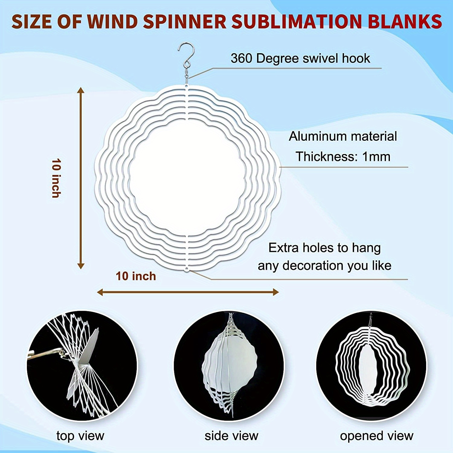 Sublimation Wind Spinner Blanks Diy 3d Aluminum Wind Powered - Temu