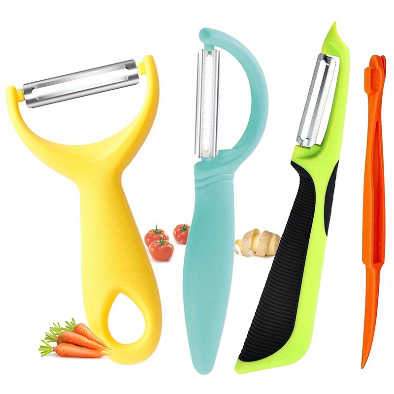 Potato Peeler Fruit Vegetable Spud Speed Cutter Skin-peeler Planing Turner  Metal Carrot Grater Stainless Glass Food Storage Containers Set Butter  Container for Corn on The Cob Bar Shaker Set with Tray 