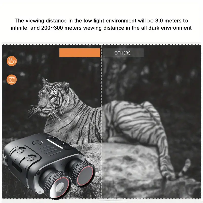 1080p binocular infrared night visions device 5x binocular day night use photo video taking digital zoom for hunting boating battery powered included 3800mah details 8