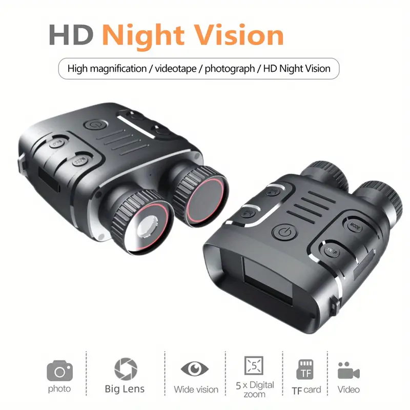 1080p binocular infrared night visions device 5x binocular day night use photo video taking digital zoom for hunting boating battery powered included 3800mah details 5