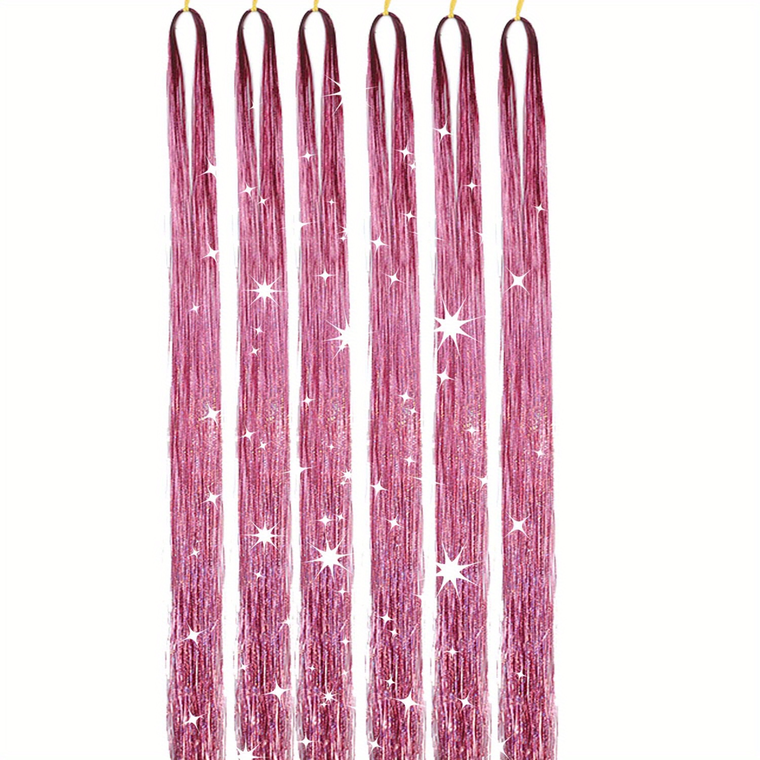 Hair Tinsel Kit with Tools Fairy Hair Tinsel Pink Tinsel Hair Extensions  Heat Resistant 6 Packs 1320 Strands Sparkling Shinny Glitter Hair  Extensions Hair Tensile Accessories for Women Girls 2024 - $13.99