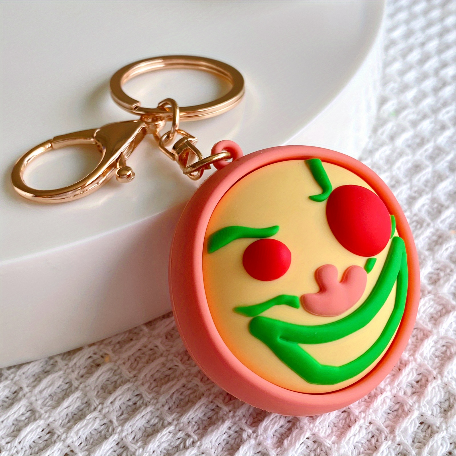 Smiley Face Emoji Keychain / Mirror