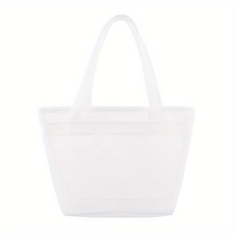 Mesh Clear Toiletry Bag Lightweight Portable Storage Beach Bag