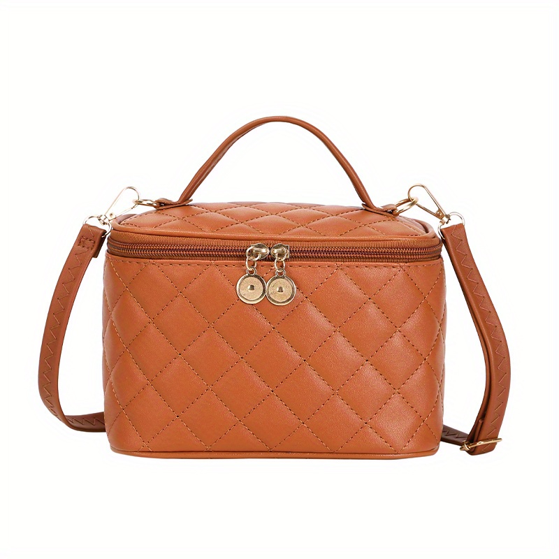 Mini Soft Fluffy Square Cosmetic Bag, Dacron Simple Design Makeup Bag, Portable  Travel Storage Bag - Temu
