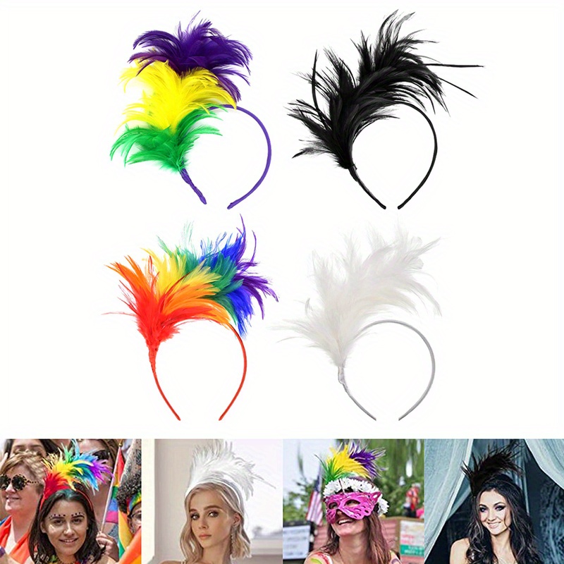 Mardi Gras Feather Headband