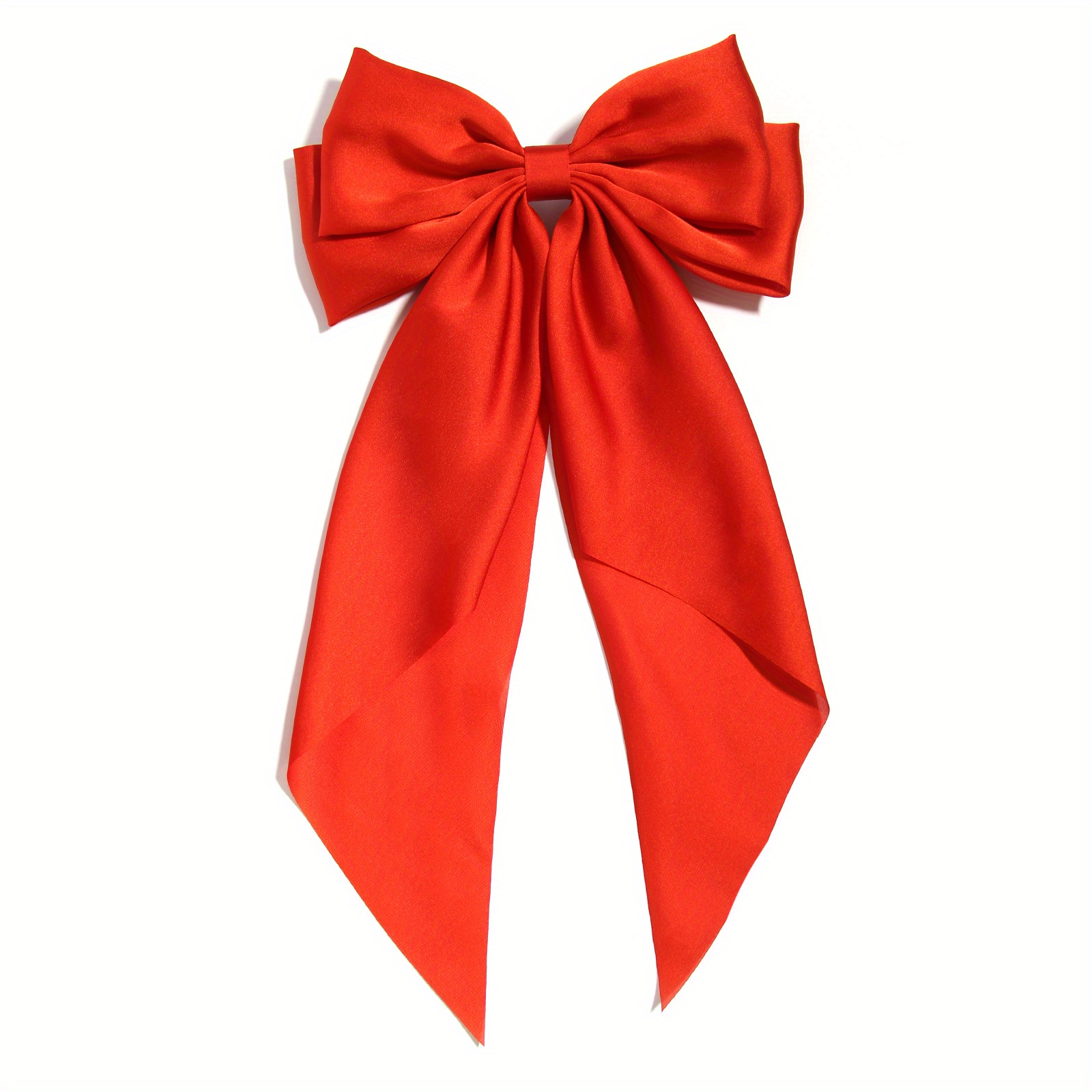 Long Ribbon Hair Bows For Girls Hair Clip Silk Hair Bow - Temu Australia