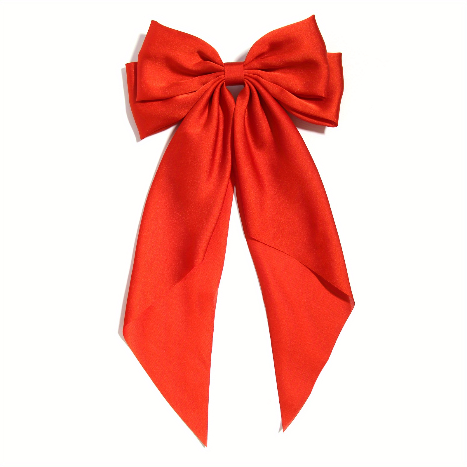 Red and Black Hair Bows for Women - 2Pcs Silkly Satin Hair Ribbon Bow with  Metal Clips Hair Accessories for Girls