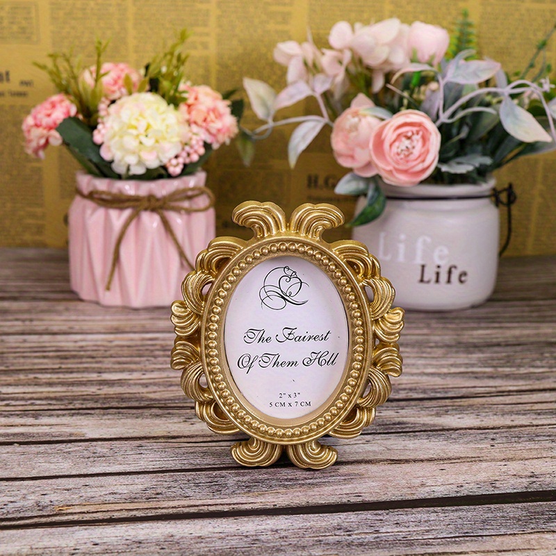 Wood Picture Frames Oval Shape Wall Glass Photo Frame Desktop Picture Frame  for Home Office Wall