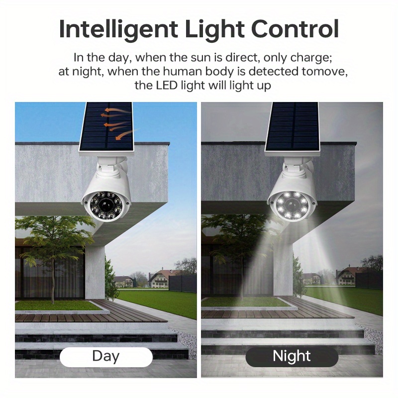 Solar Light Pseudo Safety Camera Simulating Cctv Monitoring - Temu ...