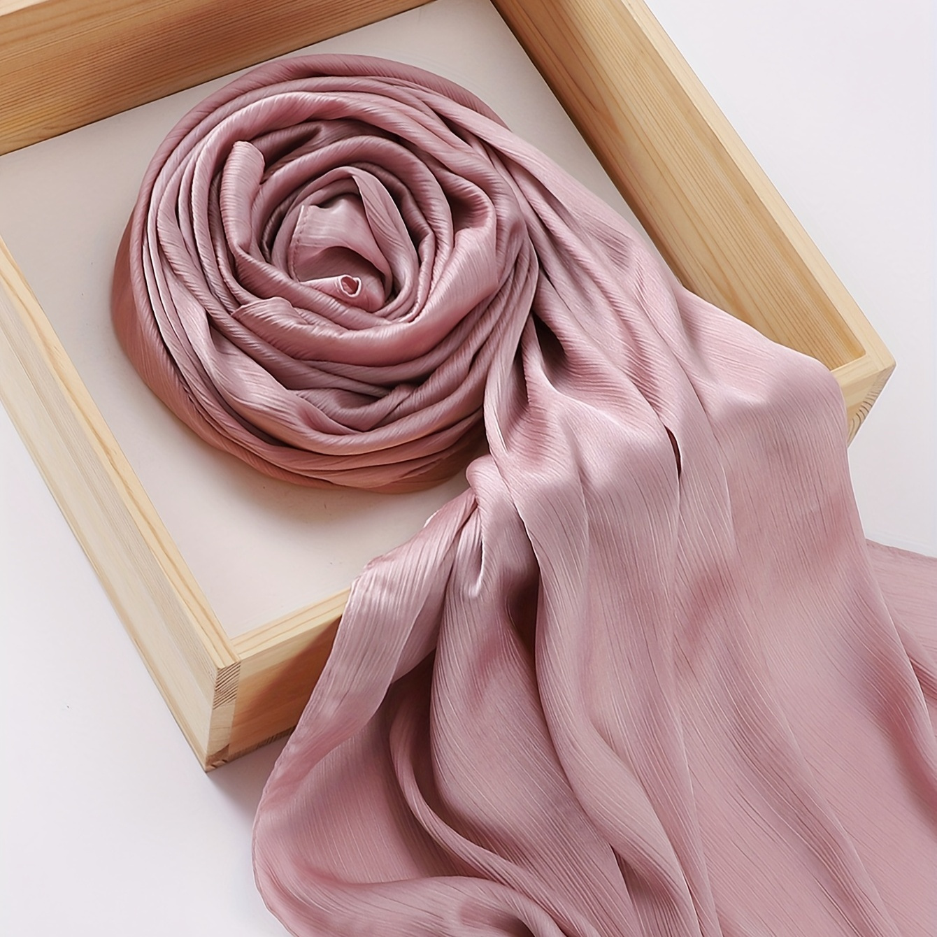 natural   satin muslim hijab details 2