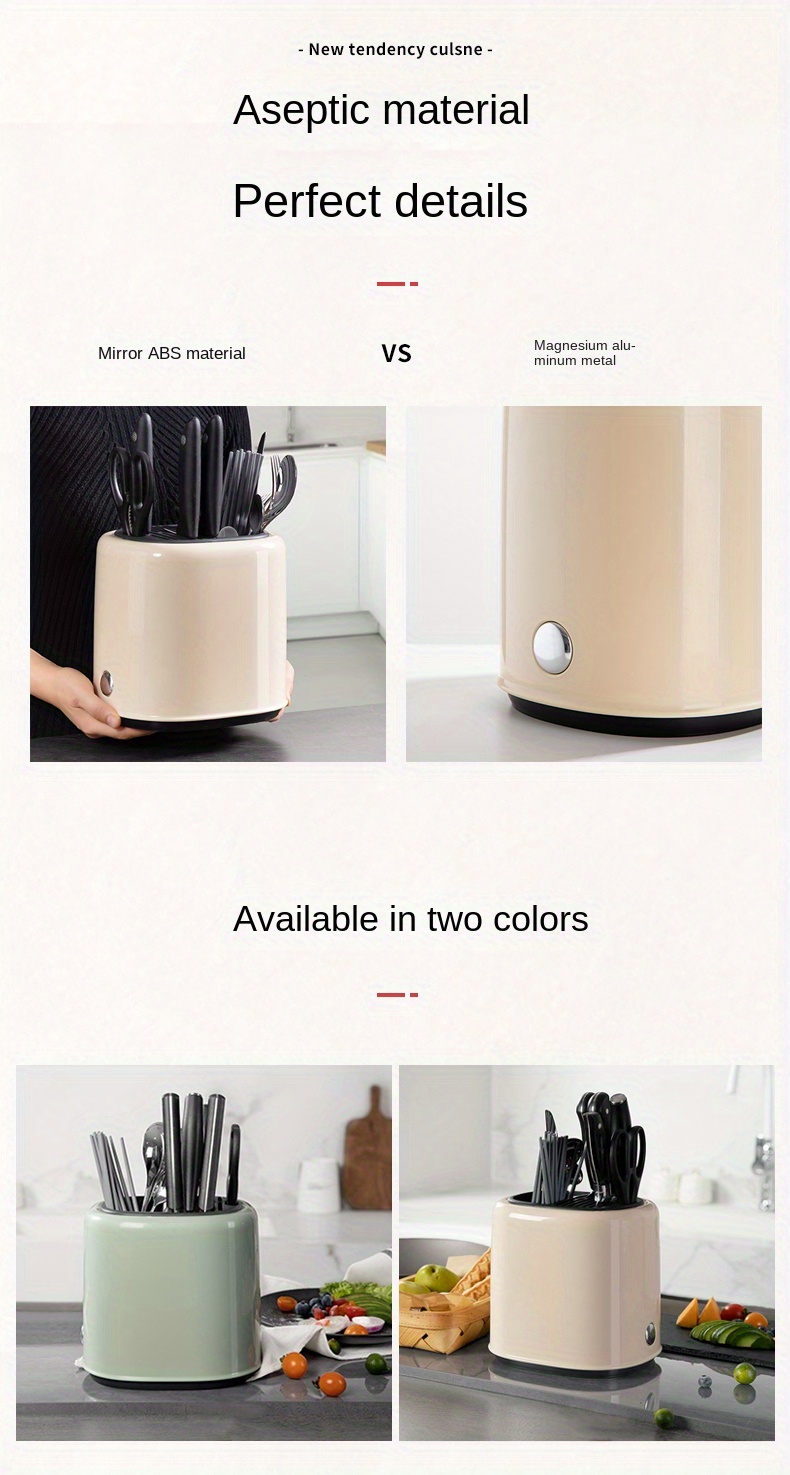 Rotating Knife Holder Rotatable Utensil Holder Kitchen Temu