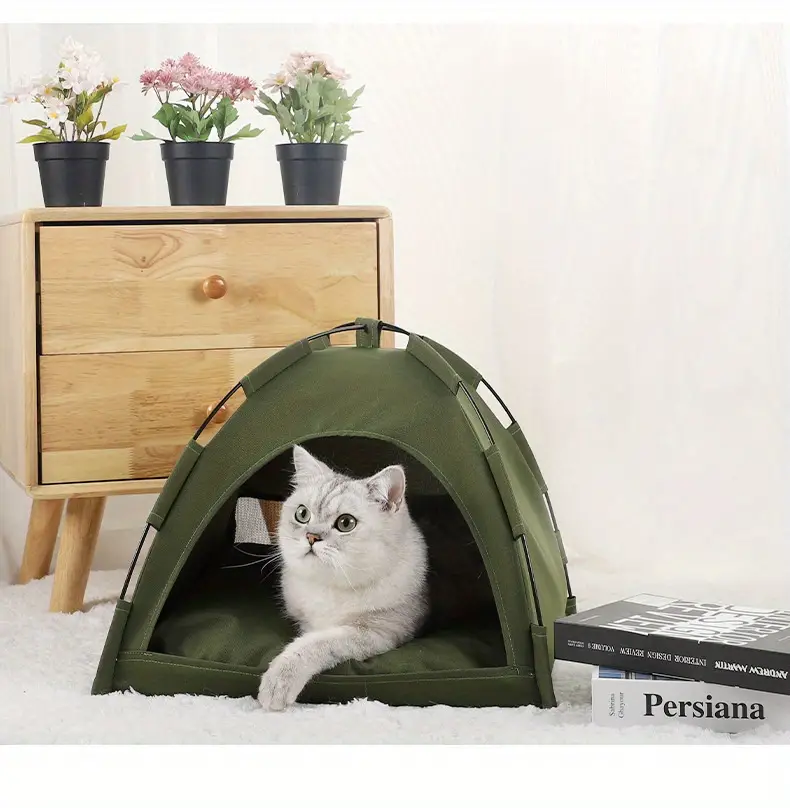 pet cat tent bed cave for cat small dog portable kitten nest sleeping beds indoor outdoor puppy house details 0