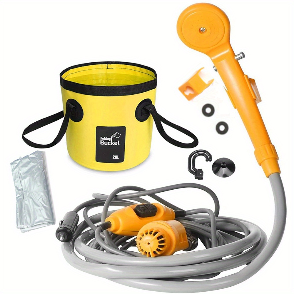 Set Ducha Portátil Recargable Acampar: Bomba Manos Libres 3.7v, Manguera 6  Pies, Filtro Removible, Gancho Multiusos Cable Usb - Deporte Aire Libre -  Temu Chile