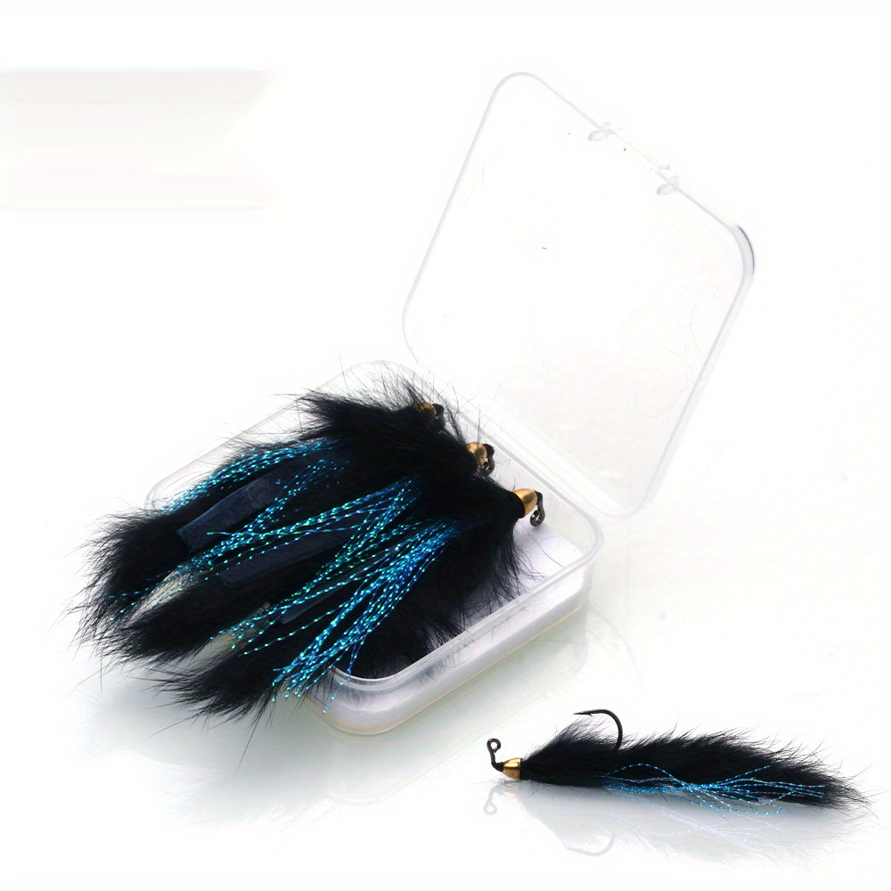 Hand tied Ribbon Fly Rabbit Wool Hook Bass Trout Pike - Temu