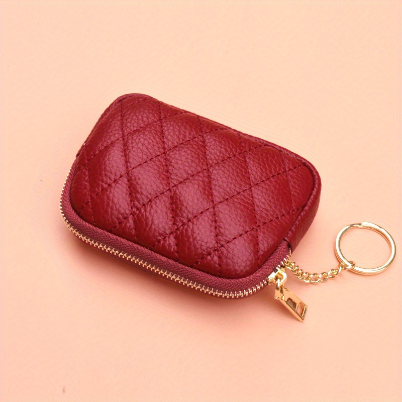 Womens Lady Card Coin Key Holder Zip Faux Leather Wallet Pouch Bag