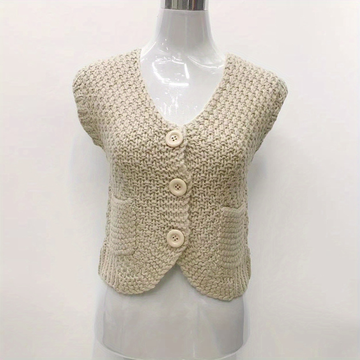 Knitted Shawl Warm Wrap Solid Cardigan For Women