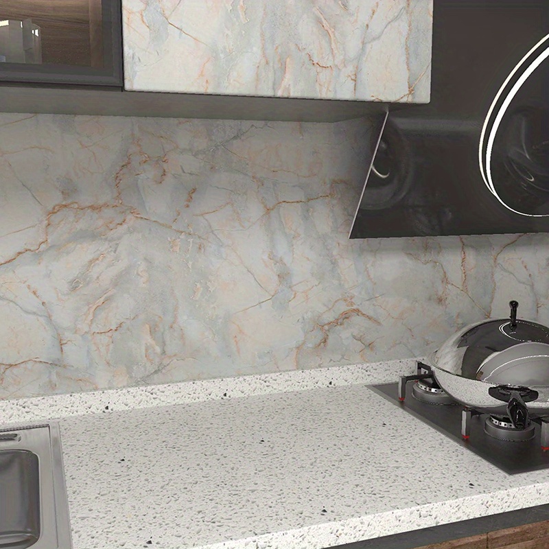 Blue Golden Marble Countertop Wallpaper Peel Stick Temu