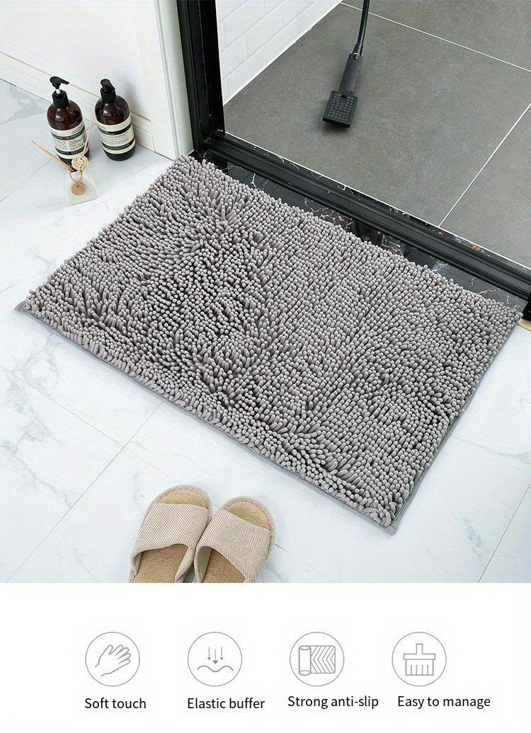 Casa De Banho Tapete Antiderrapante Shower Bath Rug Outdoor Quarto E Tapetes  Chenille Pavimento Mat WC Capacho Absorvente De $99,6