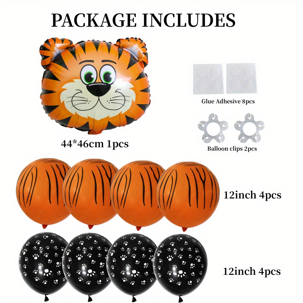 TIGRESS Helium Balloons (2 each w/clips)