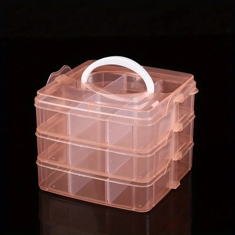 1pc Plastic Jewelry Storage Box, Clear Jewelry Organizer Storage Case For  Home