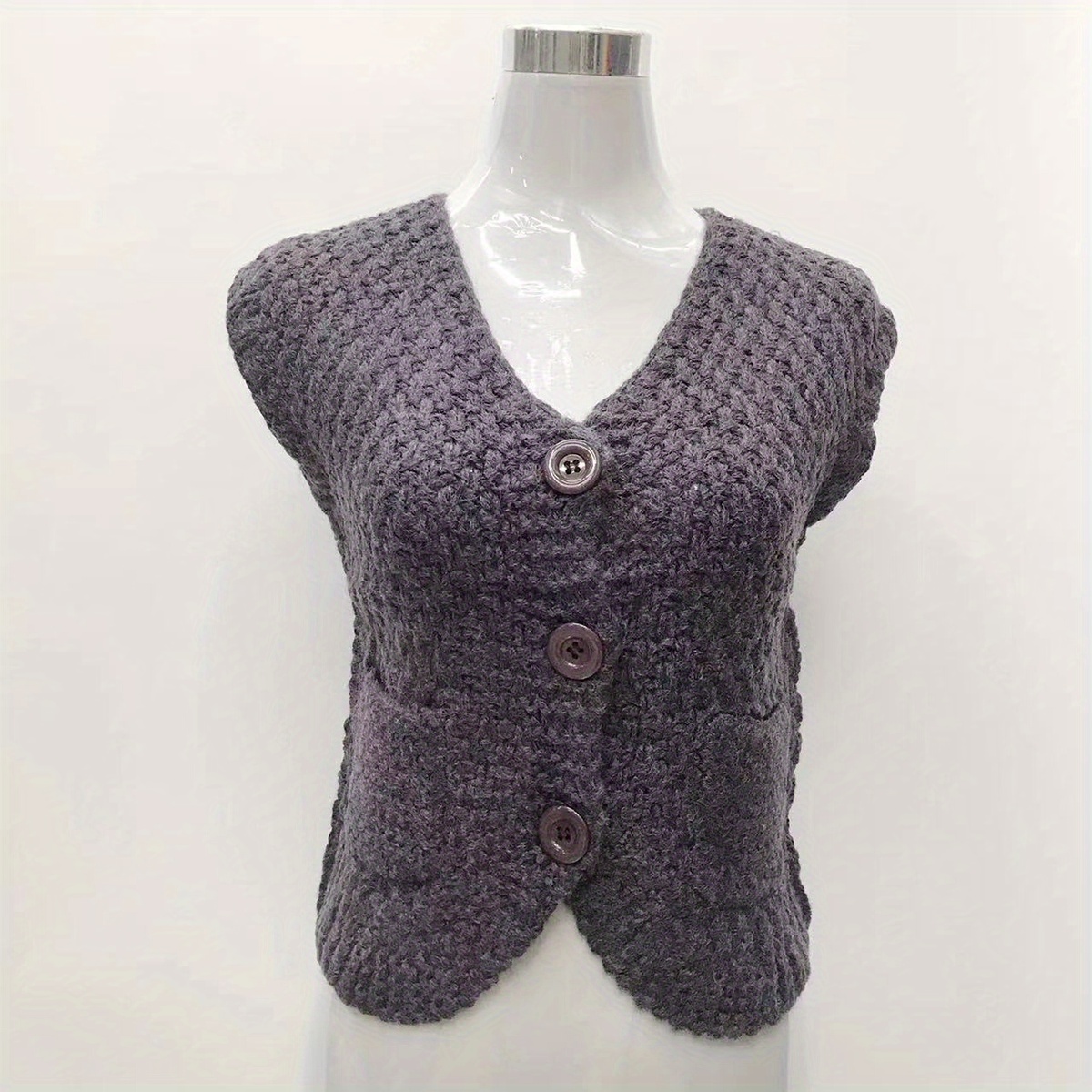 Knitted Shawl Warm Wrap Solid Cardigan For Women