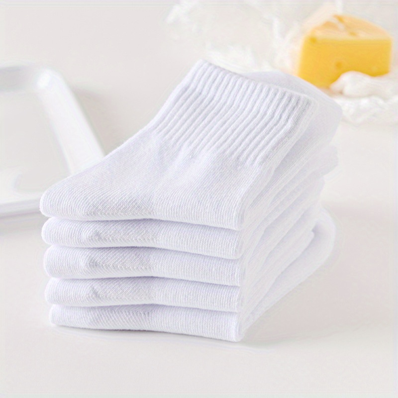 Wholesale Men's Solid Tube Socks - White —