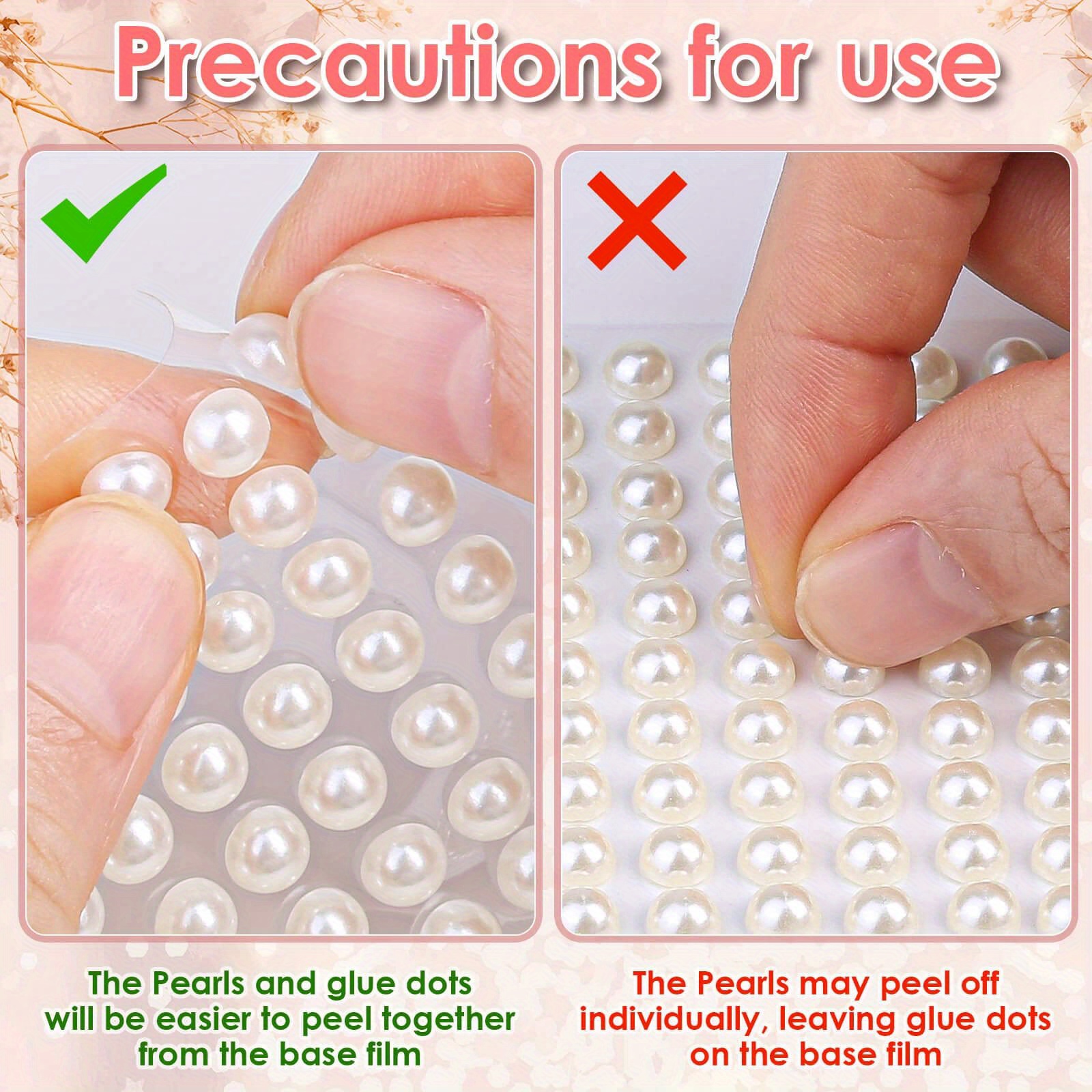 Self adhesive Simulated Pearl Stickers Pearl Sticker Gems - Temu