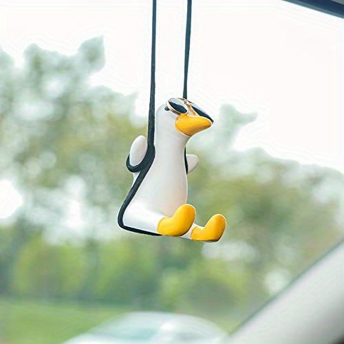 Ygmoner - Súper lindo accesorio para colgar en el espejo del interior del  coche de pato en columpio (pato).