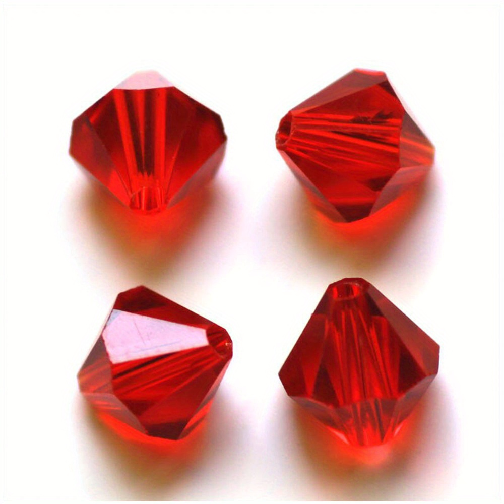 6mm diamond shaped pointed crystal glass beads jewelry diy production   beads