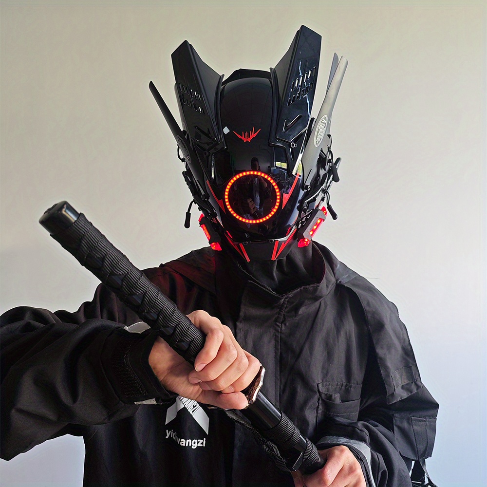 Mask I made for my Halloween costume this year. Cyberpunk oni : r/Cyberpunk