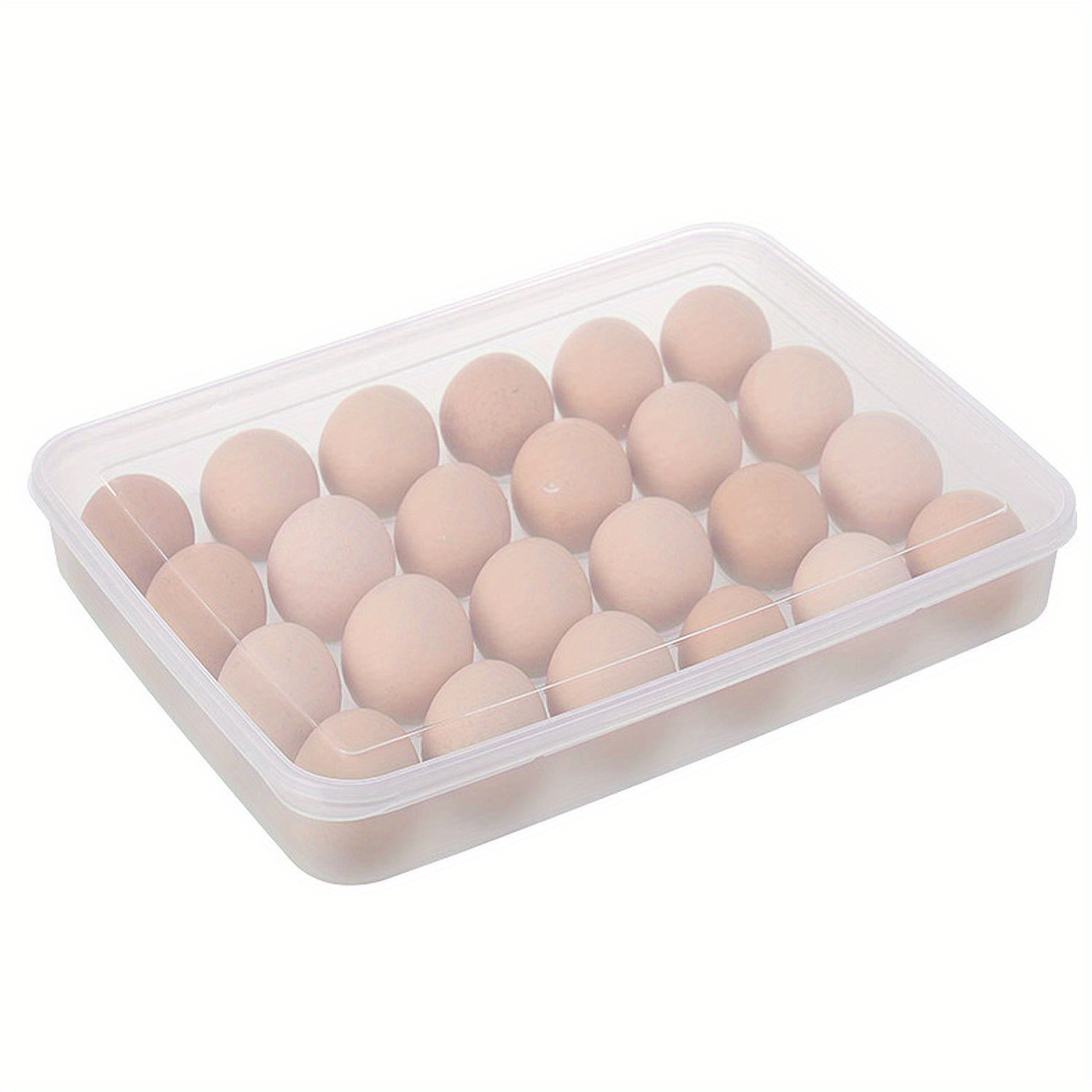 1pc Contenedor Huevos, Bandeja Soporte Huevos Caja Almacenamiento Tapa, Organizador  Huevos Plástico Transparente Refrigerador, Dispensador Huevos -  Herramientas Hogar - Temu