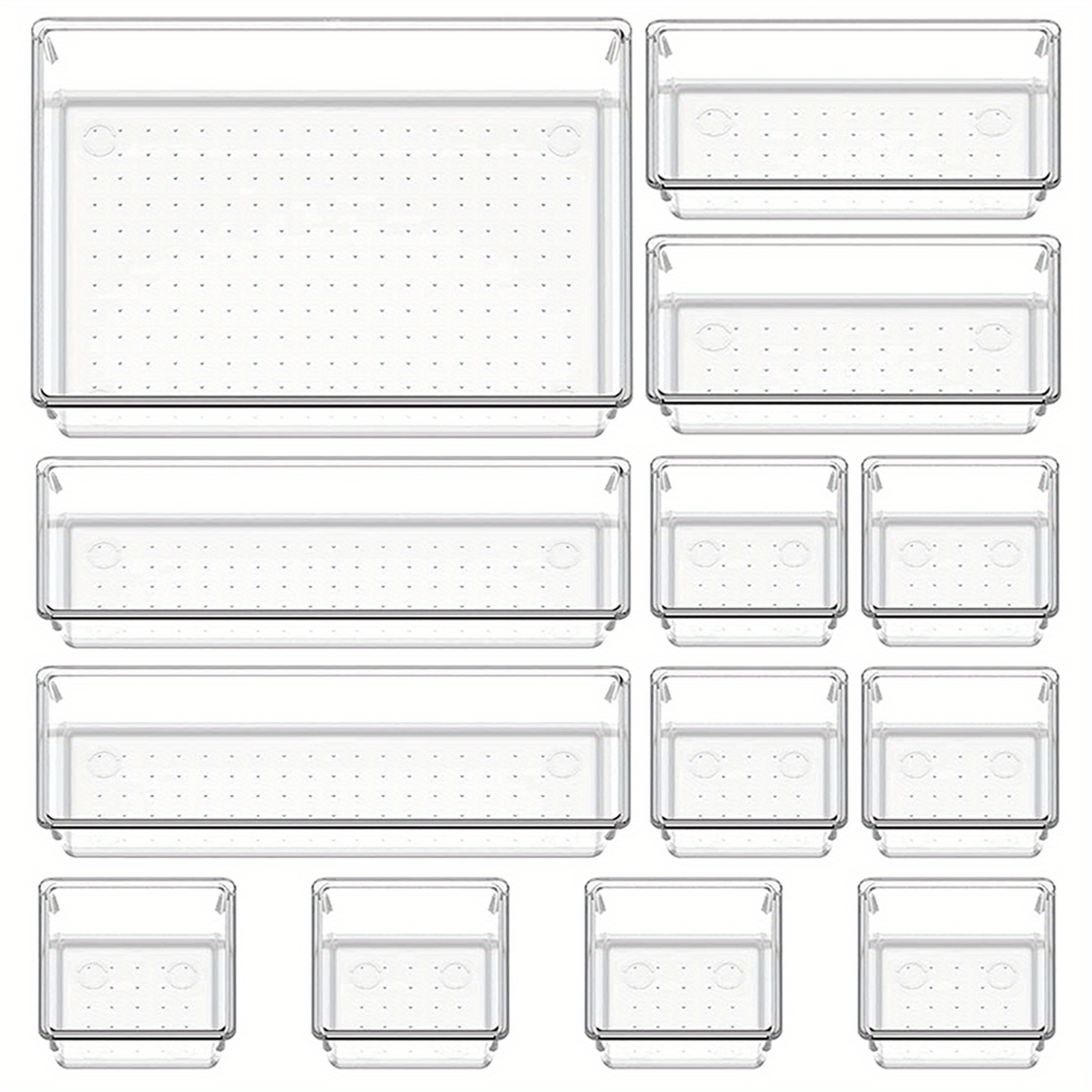 Clear Acrylic Rectangular Stackable Storage Organizer Drawer - Temu