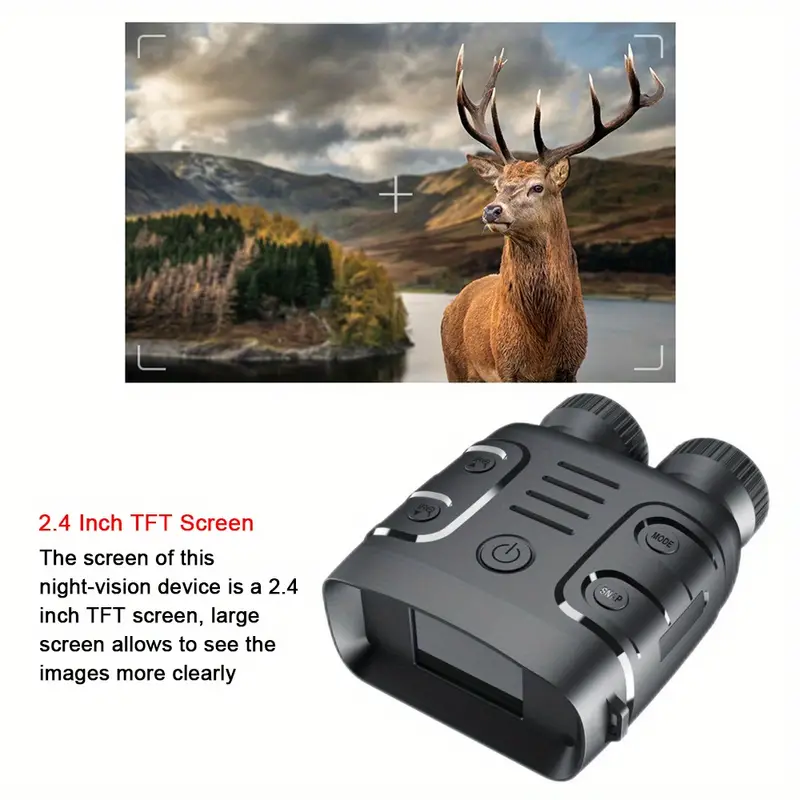 1080p binocular infrared night visions device 5x binocular day night use photo video taking digital zoom for hunting boating battery powered included 3800mah details 10