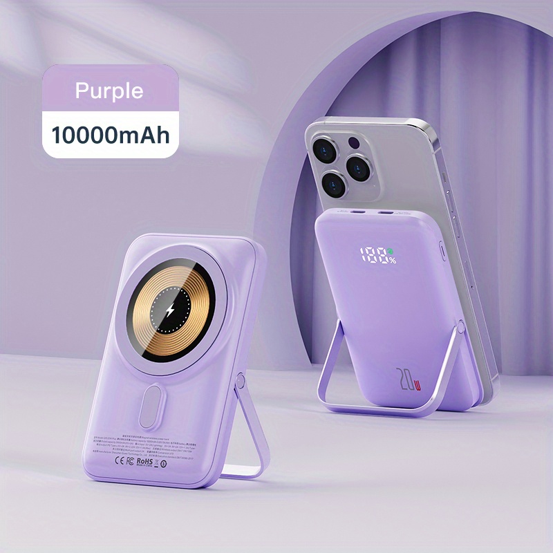 Magnetic Wireless Power Bank 10000mah Wireless Portable - Temu