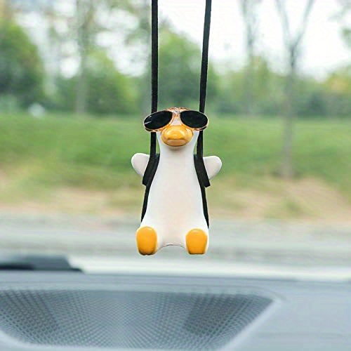  Yohooo Swinging Duck Car Hanging Ornament,Car Mirror Hanging  Accessories,Cute Things Under 10 Dollars,Car Ornaments for Rear View  Mirror，Accesorios para carro (Four) : Toys & Games