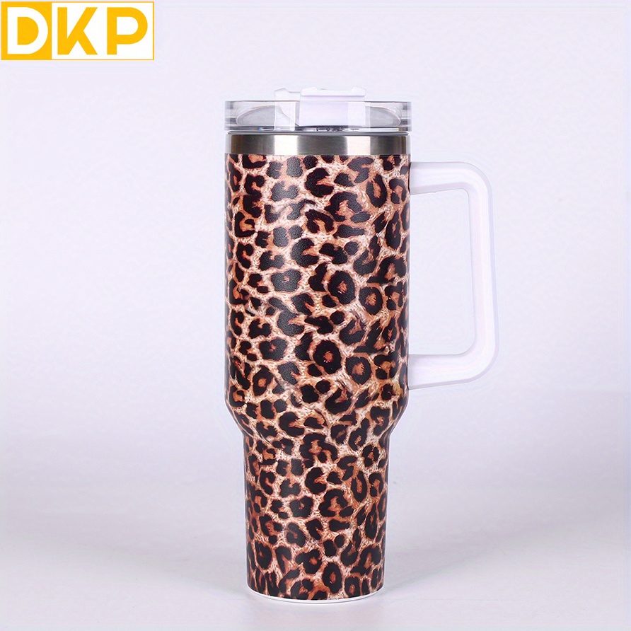 40oz Tumbler Cow Print Leopard With Handle And Straw Stainless Steel  Insulated Travel Mug Insulated Water Bottles Keep Drinks Cold Cup9410774  From Teuk, $14.22