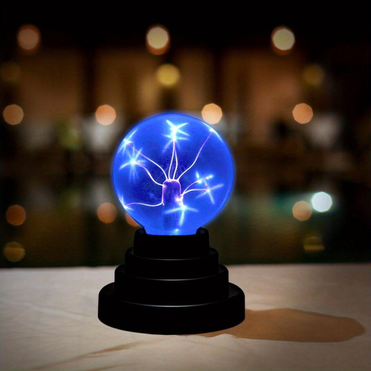 Luces de bola de plasma, luz de plasma mágica de 5 pulgadas, lámpara  estática de globo, luz mágica de fiesta electrostática sensible al tacto,  luz azul