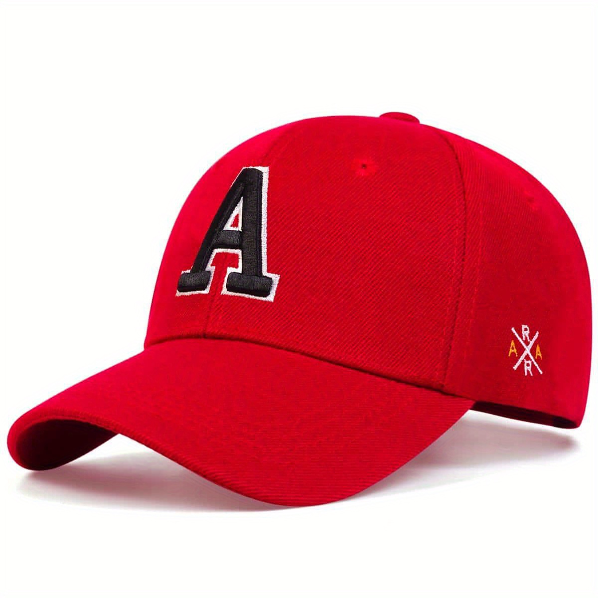 Letter A Embroidery Baseball Baseball Hat Solid Color Simple Casual Sports Hat Sunscreen Dad Hats,Temu