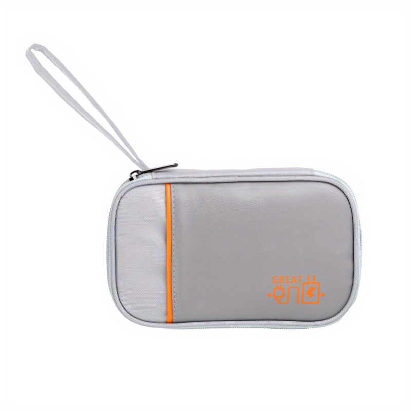 Portable Zipper Passport Document Storage Bag Data Cable Storage Bag