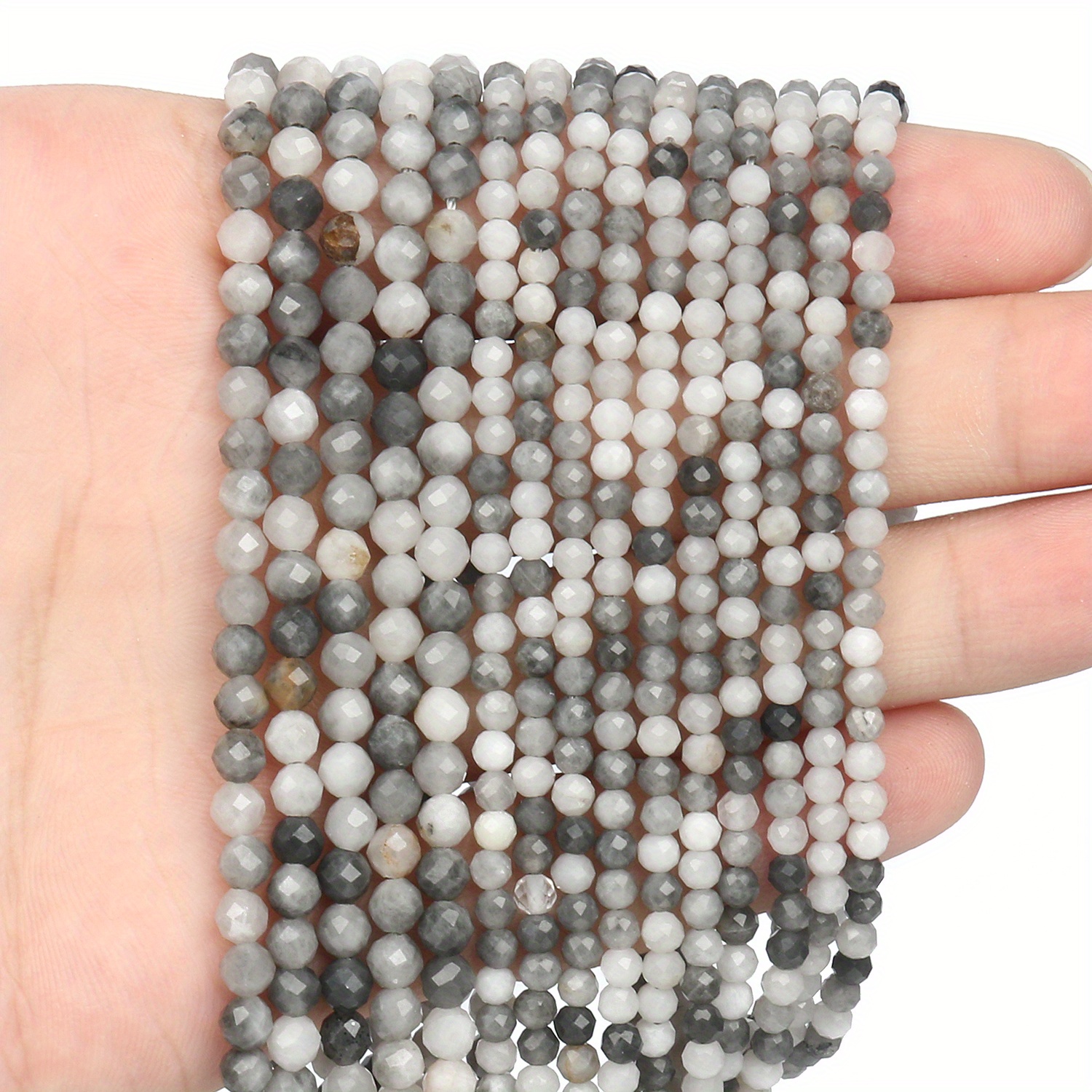 2/3/4mm Natural Faceted Tree Agates Beads Small Loose Spacer Tiny
