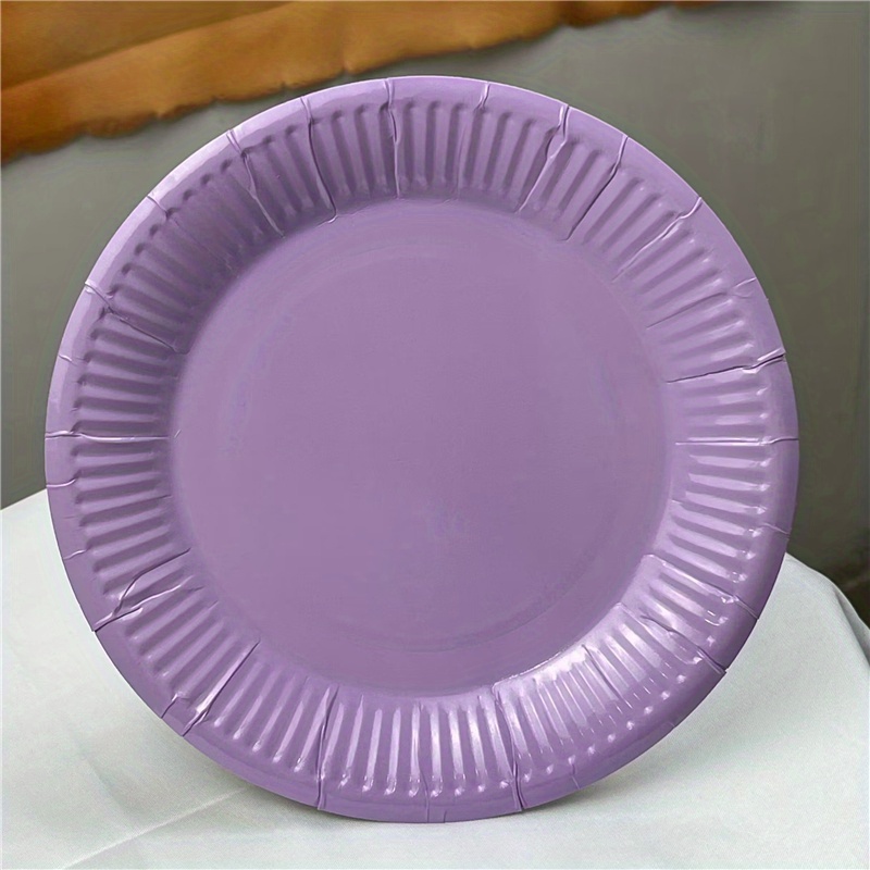 Rainbow Plates Colorful Paper Plates Birthday Dinnerware Tie - Temu