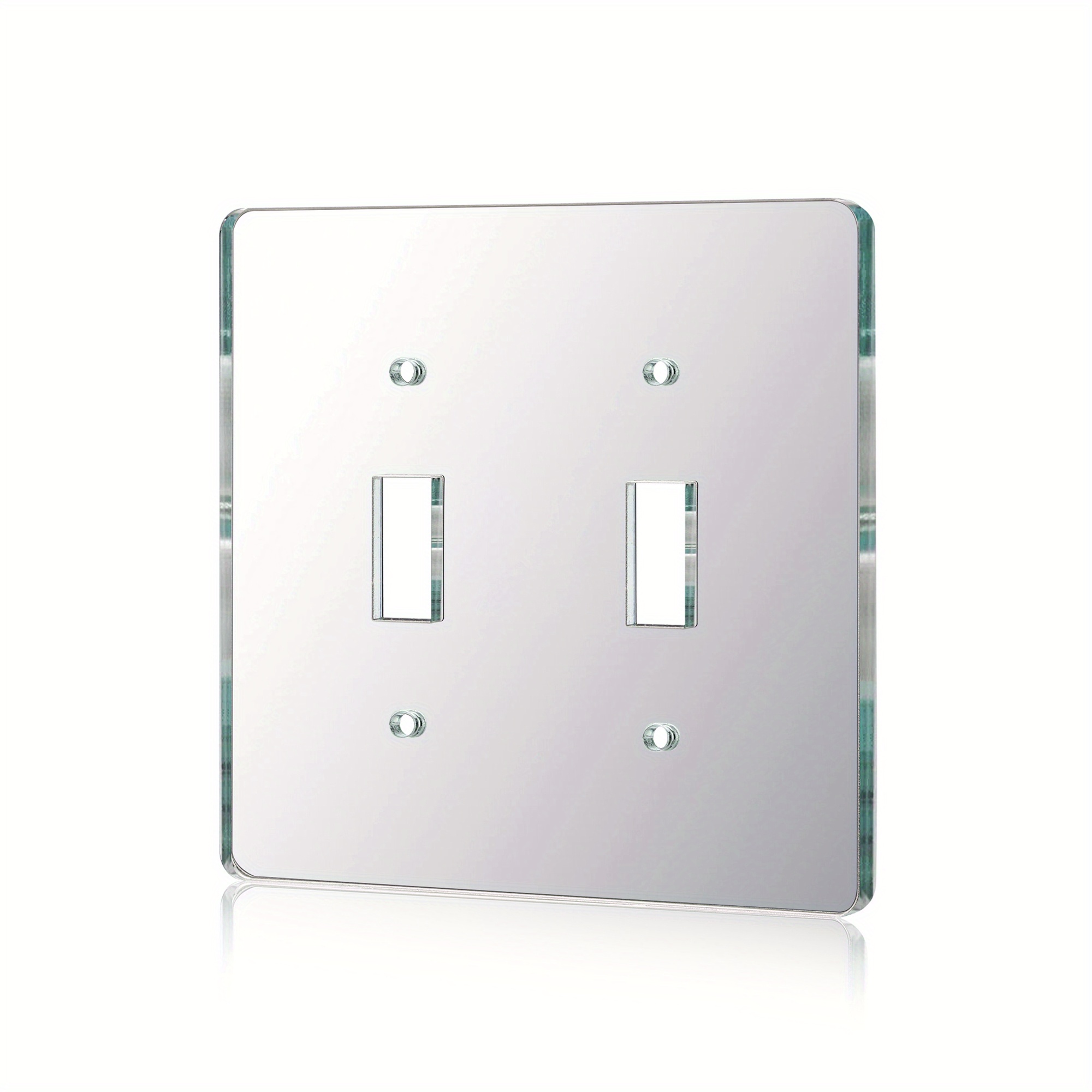 Placa de pared con interruptor de luz de espejo, interruptor doble