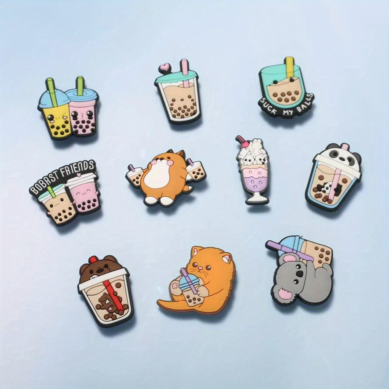 4/6/10/12pcs Sloth Series Kawaii Cartoon Shoes Charms for Clogs Sandals Decoration, Shoes DIY Accessories,Temu