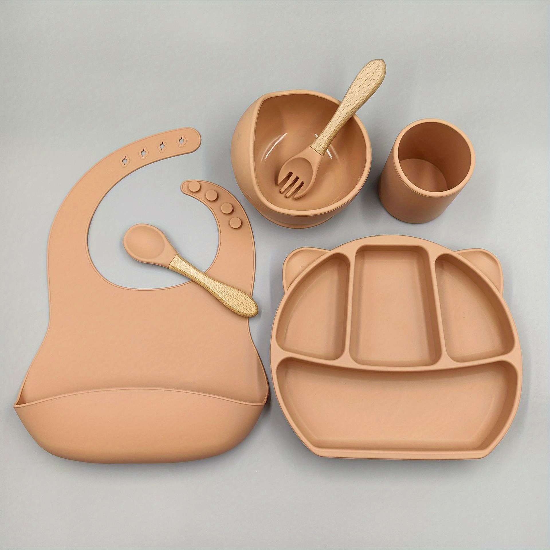 Cartoon Baby Bibs Feeding Set